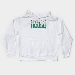 HOUSE MUSIC  - Beats In Bloom (green/orange/pink) Kids Hoodie
